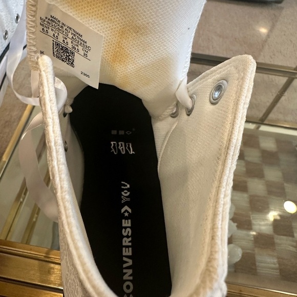Converse “Just Married” Shoes Size 8.5 Worn Once for Wedding - Picture 10 of 12